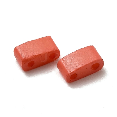 2-Hole Baking Paint Glass Seed Beads SEED-S023-17B-41-1