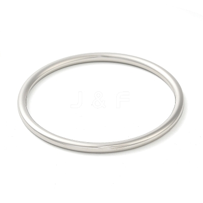Non-Tarnish 304 Stainless Steel Simple Roung Ring Bangles for Women BJEW-F461-01F-P-1