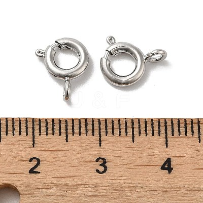 Brass Spring Ring Clasps KK-P249-08A-P-1
