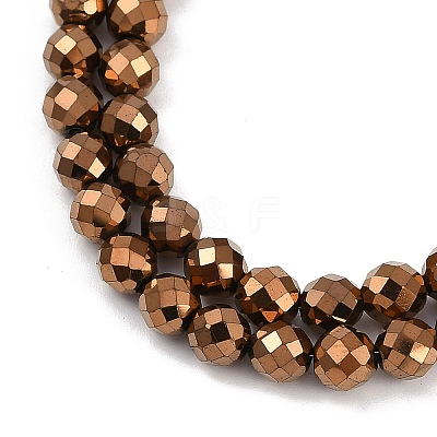 Electroplated Synthetic Non-magnetic Hematite Beads Strands G-H072-B01-01C-1