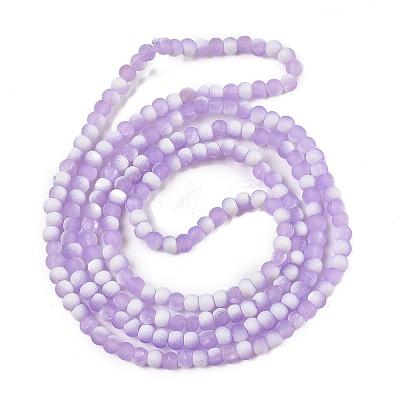 Frosted Crackle Glass Beads X1-GLAA-U001-4mm-M04-1