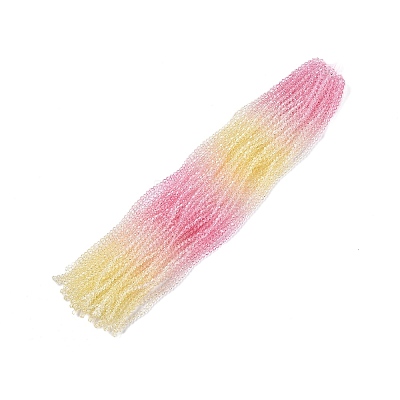 Gradient Color Baking Paint Glass Bead Strands DGLA-A039-T6mm-A01-1