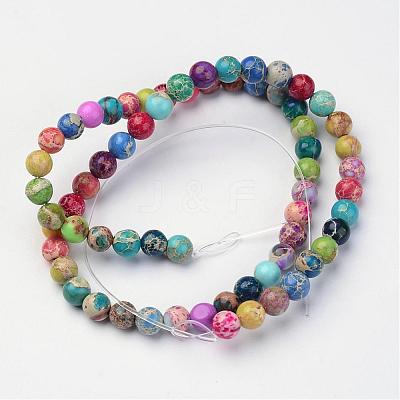 Natural Imperial Jasper Beads Strands G-I122-12mm-14-1