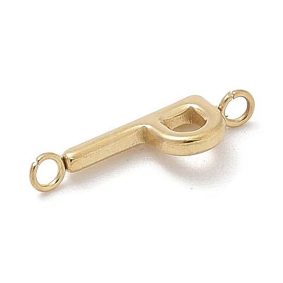 304 Stainless Steel Letter Connector Charms LS-STAS-M108-01G-16-1