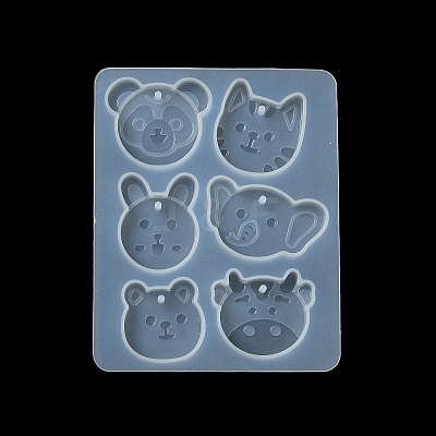 Rabbit/Dragon/Cat Pendant DIY Silhouette Silicone Mold X1-DIY-K073-09B-1