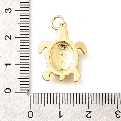 Brass Micro Pave Cubic Zirconia Pendants KK-Q040-02F-G-1