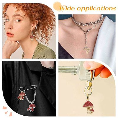 24Pcs 6 Colors Rack Plating Alloy Rhinestone Pendants FIND-FS0004-97-1