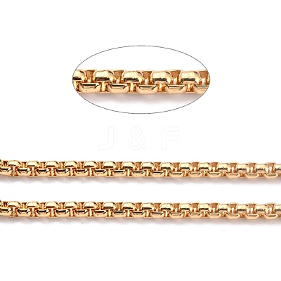 3.28 Feet Eco-friendly Spray Painted Handmade Brass Box Chains X-KK-J276-17-P23-1