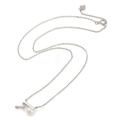 Anti-Tarnish 925 Sterling Silver Necklace STER-Z009-11P-1
