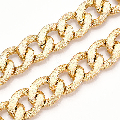 Aluminum Textured Curb Chains CHA-N003-15KCG-1