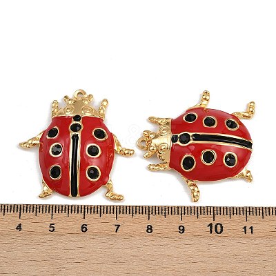 304 Stainless Steel Enamel Pendants STAS-P410-39C-G-1