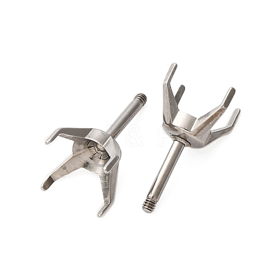 304 Stainless Steel Stud Earring Findings STAS-B091-02C-08P-1