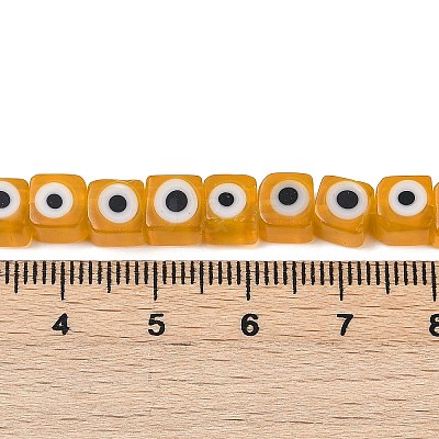Handmade Evil Eye Lampwork Beads Strands LAMP-G166-16F-1