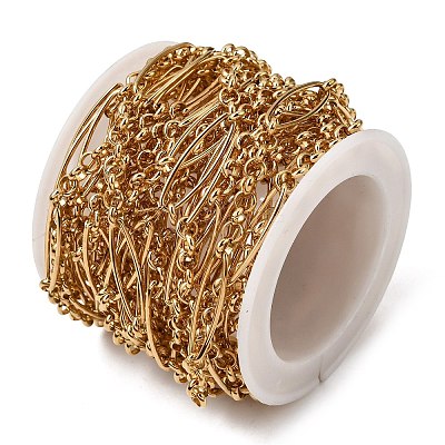 304 Stainless Steel Oval Link Chains CHS-K018-38G-1