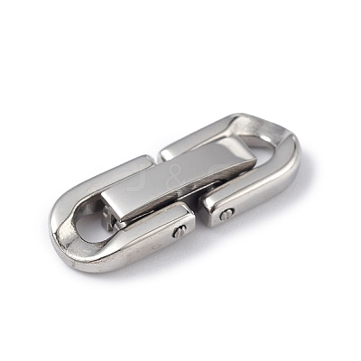 Non-Tarnish 304 Stainless Steel Fold Over Clasps STAS-G307-11A-P-1