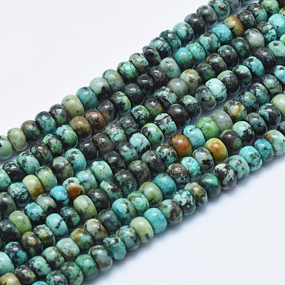 Natural African Turquoise(Jasper) Beads Strands G-E444-49-6mm-1