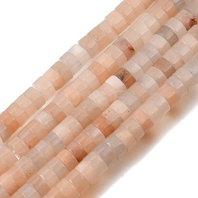 Natural Peach Moonstone Beads Strands GG-CBA8682-B07-1