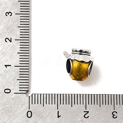 925 Sterling Silver Enamel European Beads STER-Z013-07P-04-1