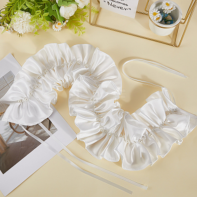 Polyester Lady Tulle Collars AJEW-WH20072-25A-1