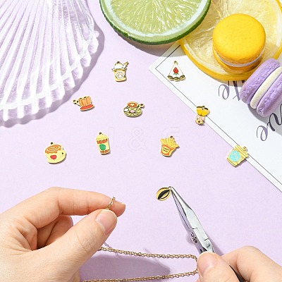 10Pcs 10 Styles 304 Stainless Steel Charms STAS-CJ0003-35-1