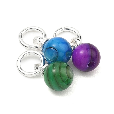 Dyed Natural Freshwater Shell Pendants PALLOY-JF05339-03-1