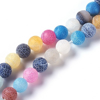 Natural Weathered Agate Beads Strands G-P414-A07-1