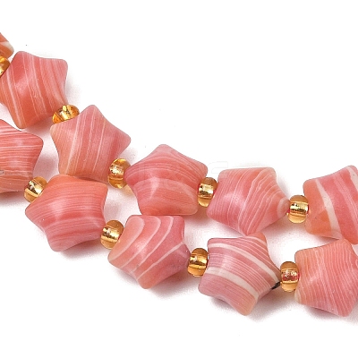 Synthetic Rhodochrosite Beads Strands G-Z080-A13-10mm-1