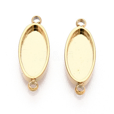 304 Stainless Steel Connector Cabochon Settings STAS-N115-34G-1