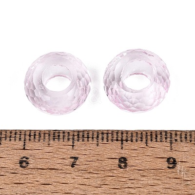 Transparent Glass European Beads GPDL-Q024-14mm-A10-1