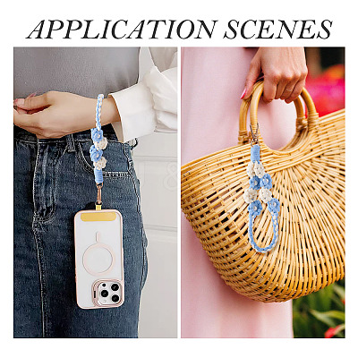 Hand-woven Flower Pendant Decorations KEYC-TAC0009-02KCG-04-1
