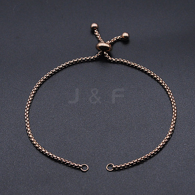 Adjustable 201 Stainless Steel Slider Bracelets Making STAS-S105-JN646-3-1