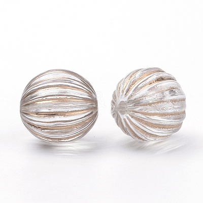 Plating Transparent Acrylic Beads X-PACR-Q115-60-16mm-1