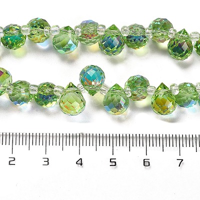 Electroplate Glass Beads Strands X-EGLA-D030-17E-1