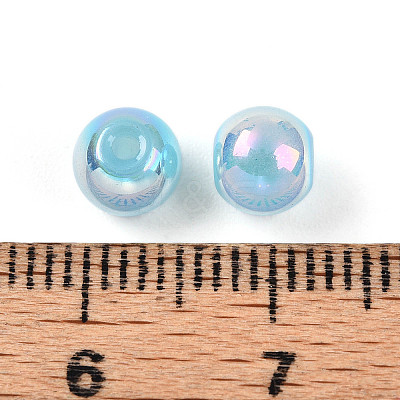 Electroplate Pearlized Glass Pearl Beads EGLA-T021-14A-07-1