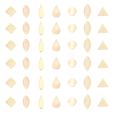 42Pcs 7 Style Brass Pendants KK-DC0002-16-1