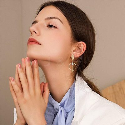 12Pcs 2 Style Brass Stud Earring Findings KK-FH0004-95-1
