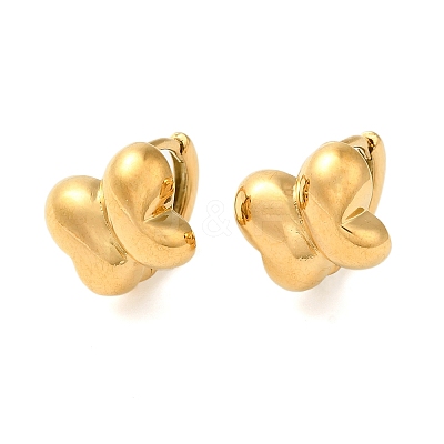 Real 18K Gold Plated 304 Stainless Stee Hoop Earrings EJEW-U009-02G-06-1