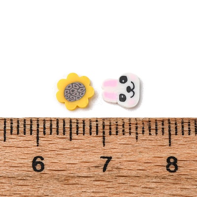 Handmade Polymer Clay Cabochons and Plastic Beads for DIY Jewelry Making Findings CLAY-B007-04B-1