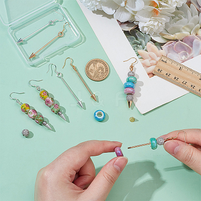 4 Pairs 2 Colors Alloy Dangle Earrings EJEW-PH0002-10-1