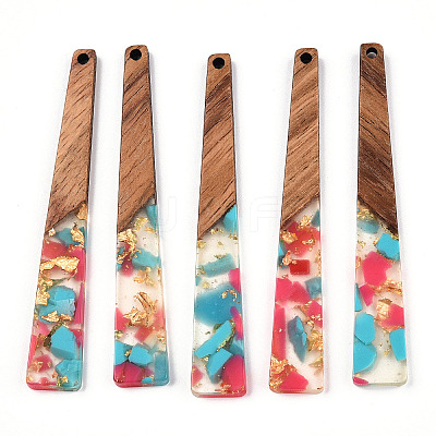 Translucent Resin & Walnut Wood Big Pendants RESI-TAC0017-46-D02-1