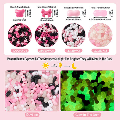 89G 4 Styles Opaque & Transparent Acrylic Beads Sets MACR-TA0003-02-1
