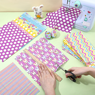 Easter Cotton Fabric DIY-WH0591-404-1