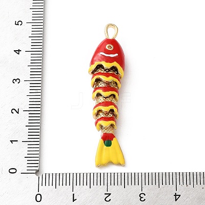 Brass Micro Pave Orange Cubic Zirconia Pendants CU-CBA03AF-15G-03-1