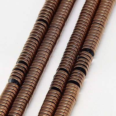 Electroplate Non-magnetic Synthetic Hematite Beads Strands X-G-J164A-3mm-01-1