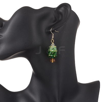 Stainless Steel Glass Dangle Earrings EJEW-MZ00607-1