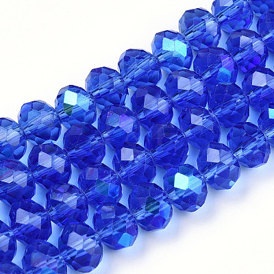 Electroplate Glass Beads Strands EGLA-A034-T8mm-L26-1