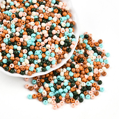 Baking Paint Glass Seed Beads SEED-N007-02I-1