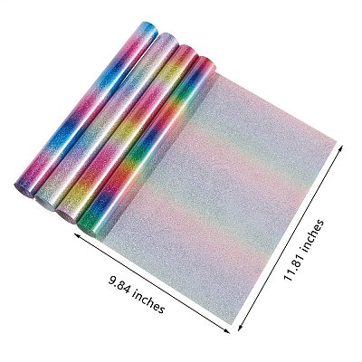 4Pcs Colorful Glitter Heat Transfer DIY-SZ0003-60-1