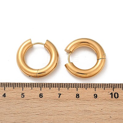 202 Stainless Steel Polishing Hoop Earrings EJEW-M106-02G-04-1