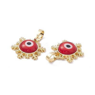 Handmade Evil Eye Lampwork Pendants LAMP-G157-04G-14-1